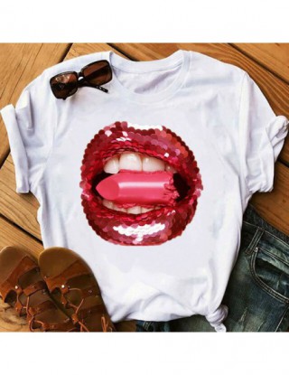 Szminka T-shirt moda...